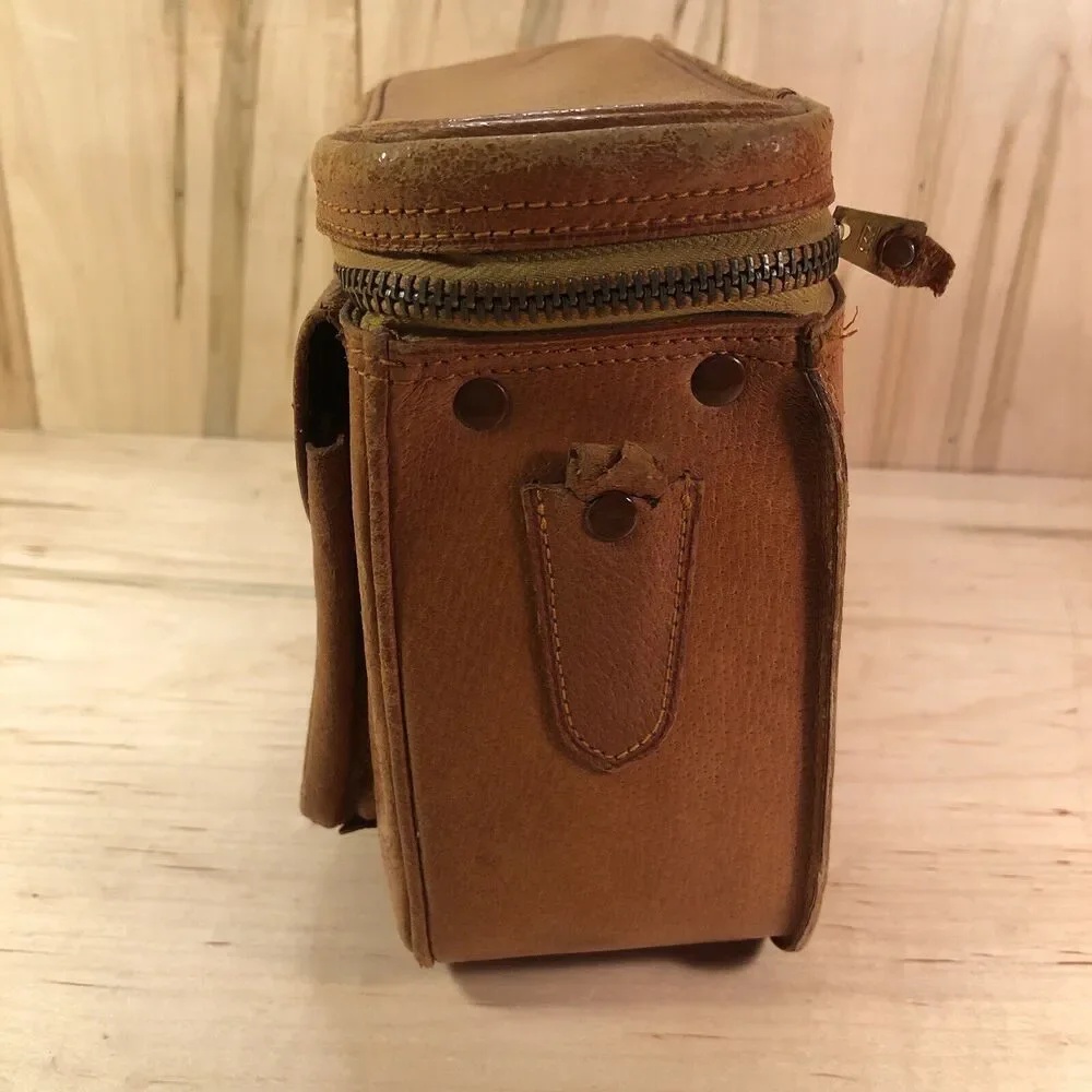 Vintage Craftsman Genuine Pigskin Camera Bag Made in Japan 1950's